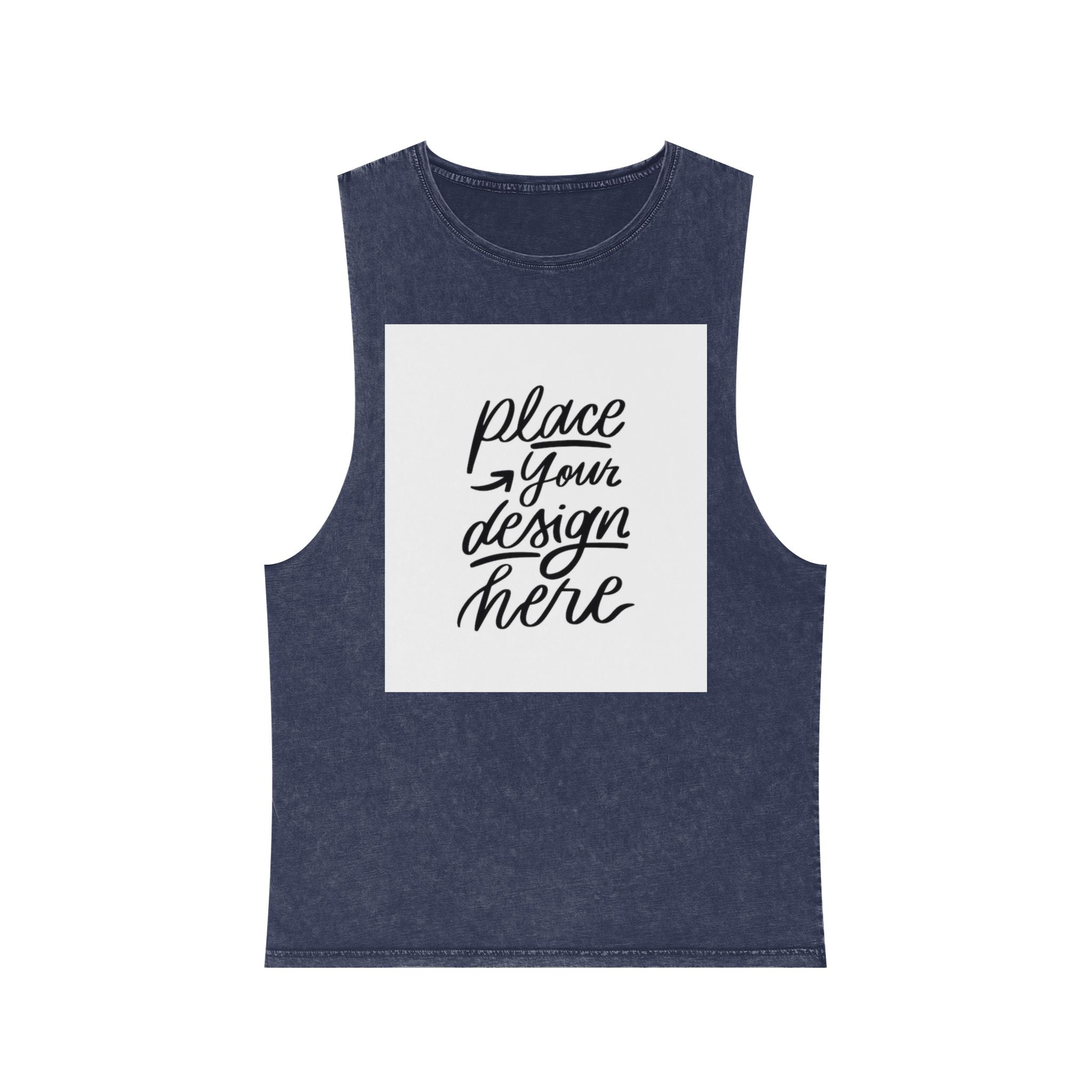 Custom Stonewash Muscle Tank — Vintage Wash Sleeveless Top