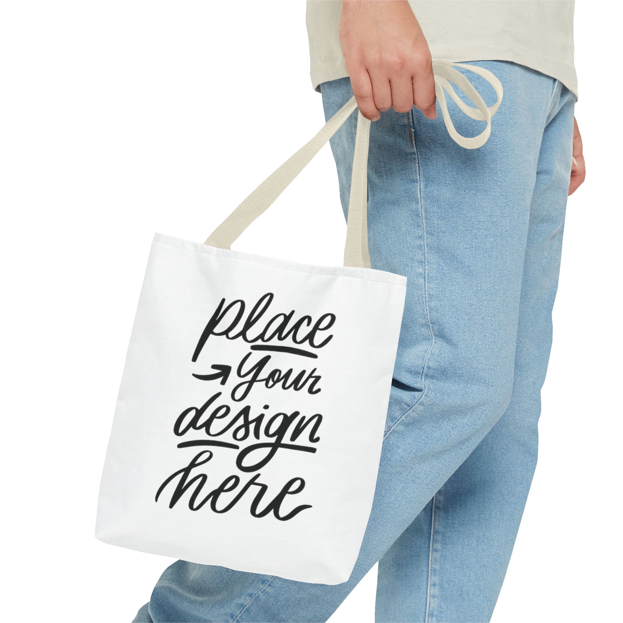 Custom Printed Tote Bag — Personalized All-Over-Print Canvas Shopper