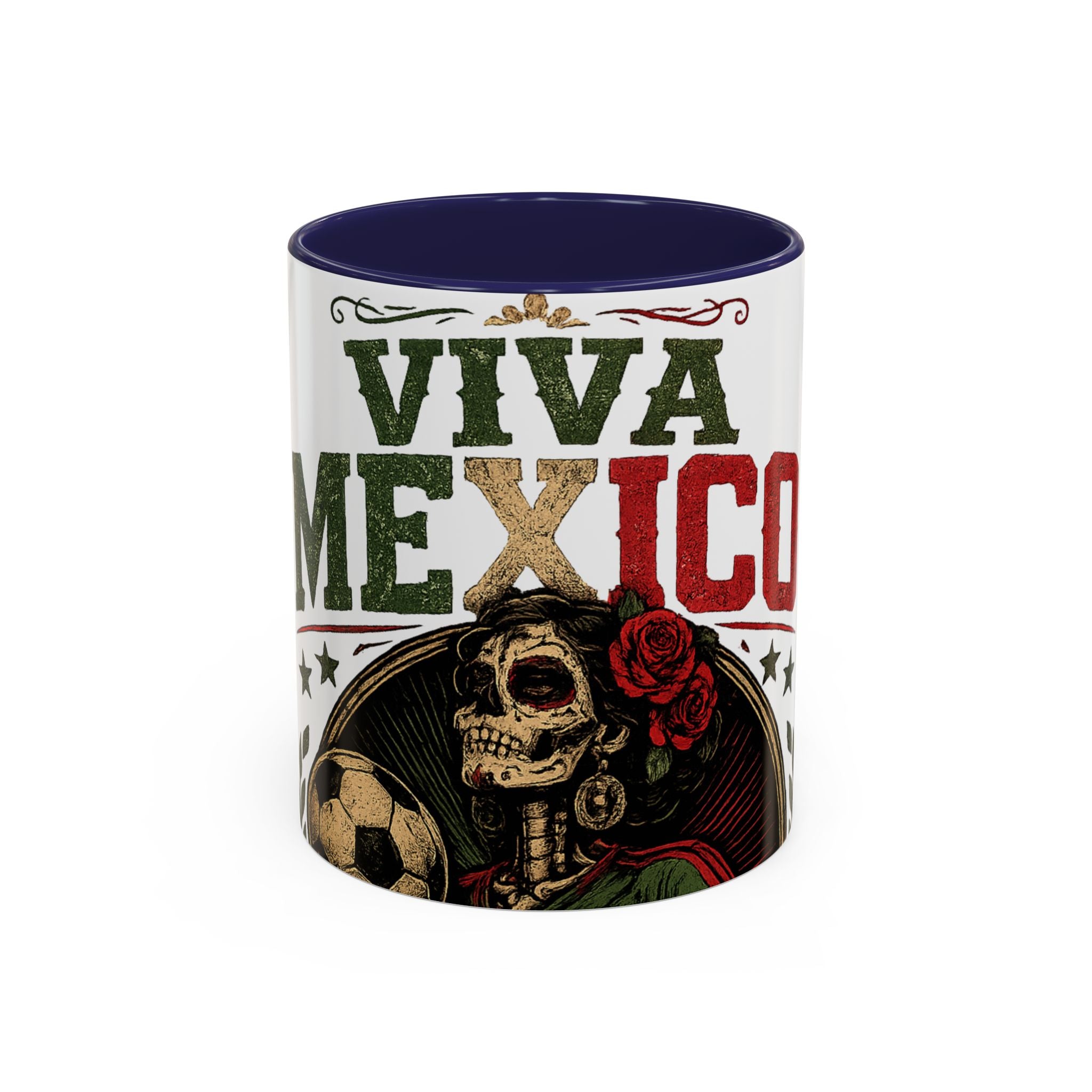 Viva Mexico Accent Coffee Mug — Day of the Dead Skeleton Design (11/15oz)