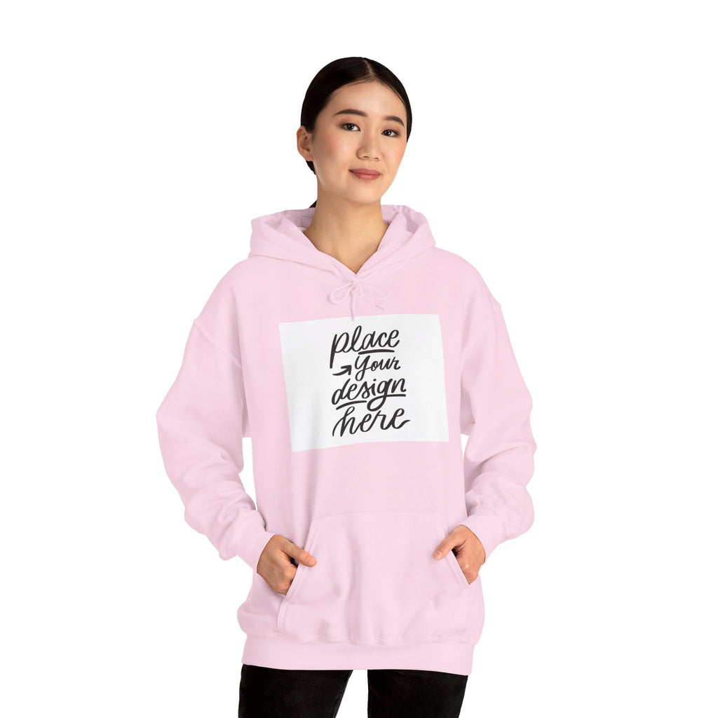 Classic Hoodie with Centered Design – 'Place Your Design Here'