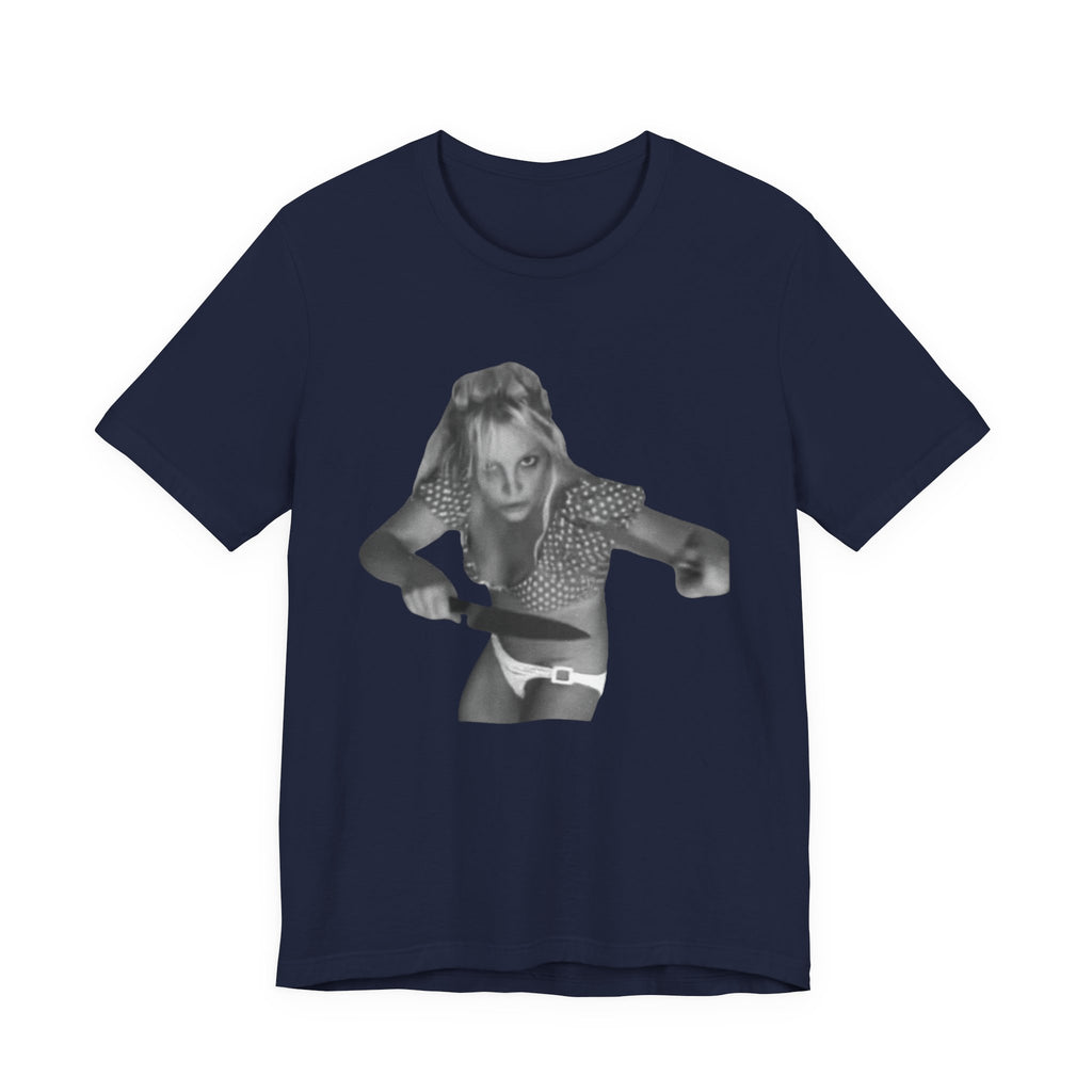 Vintage Grunge Graphic Tee – Monochrome Retro Pinup Girl Design