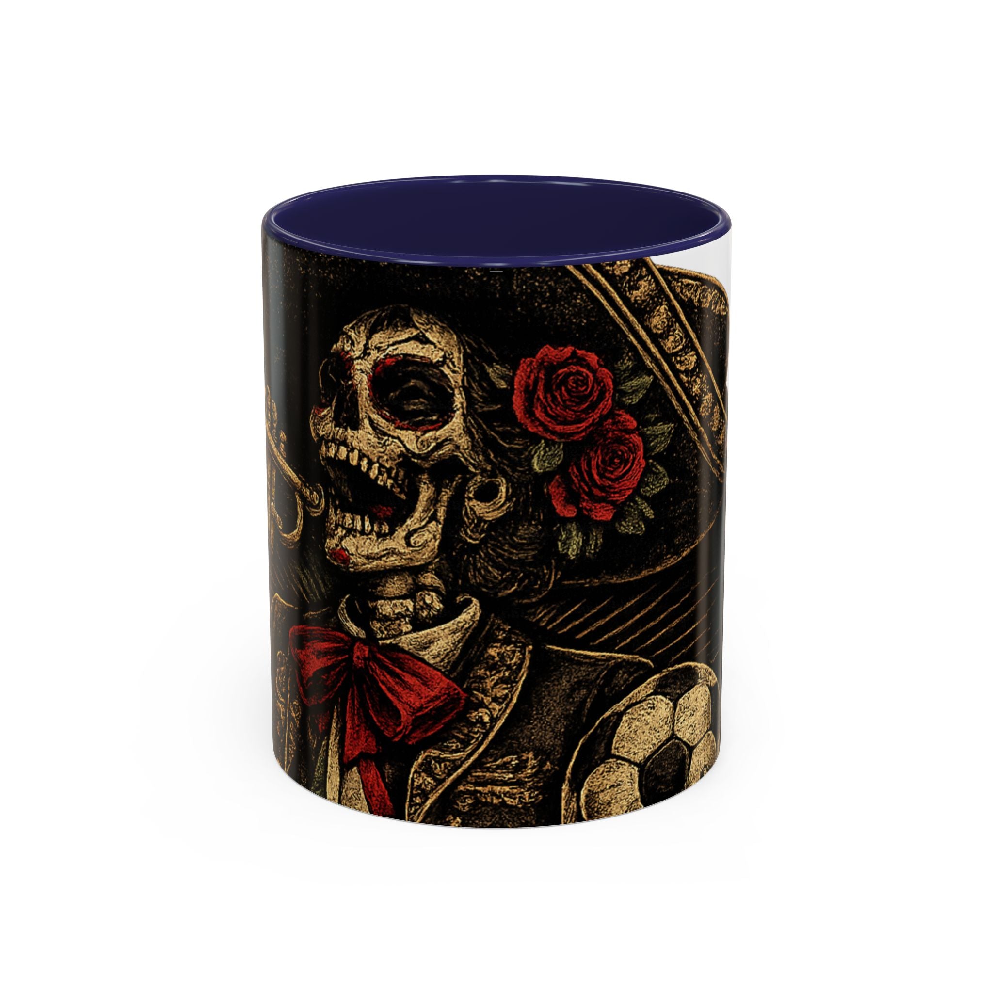 Day of the Dead Soccer Skull Accent Mug — 11/15oz