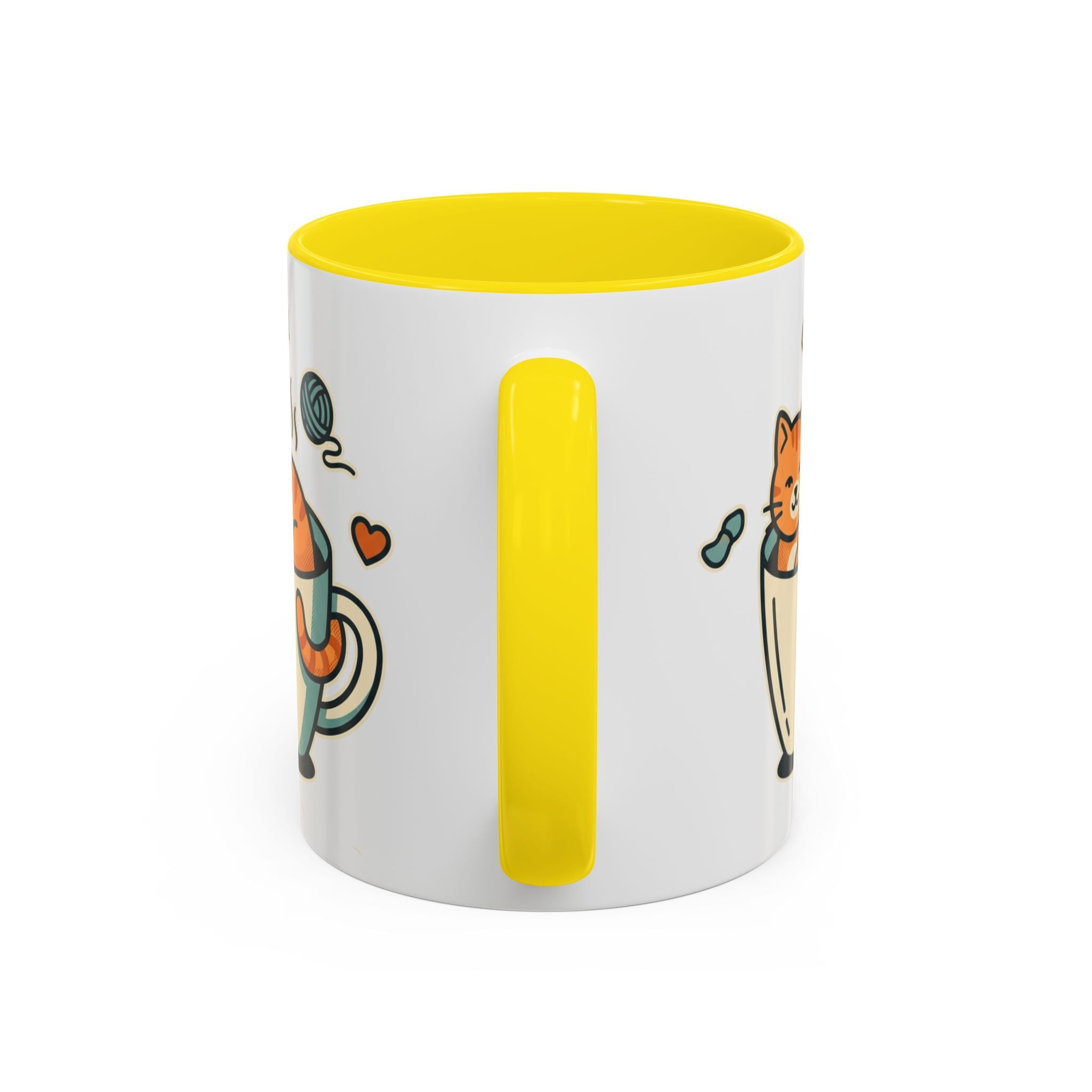 Cat in Cup Coffee Mug — Cute Cat Lover Accent Mug (11/15oz)