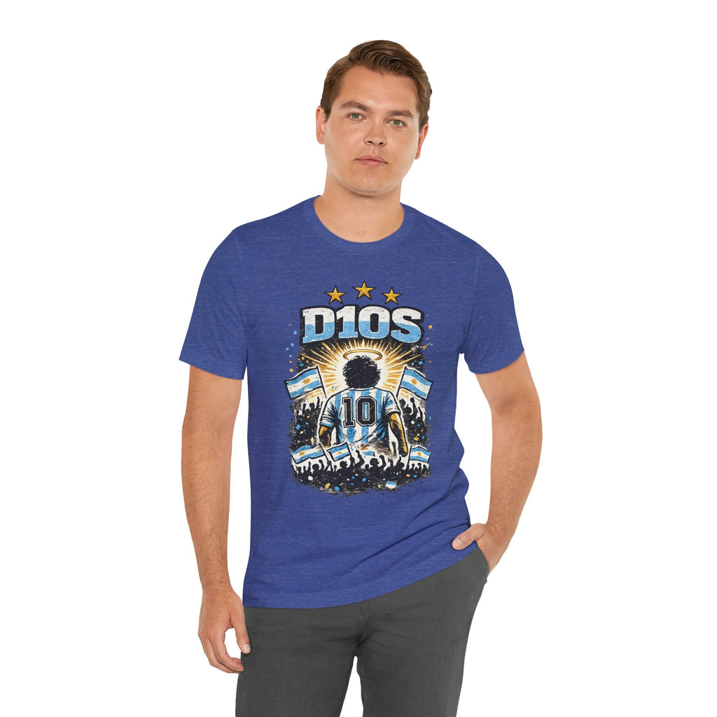 Dios 10 Argentina Soccer Tee — Maradona Tribute Football Shirt