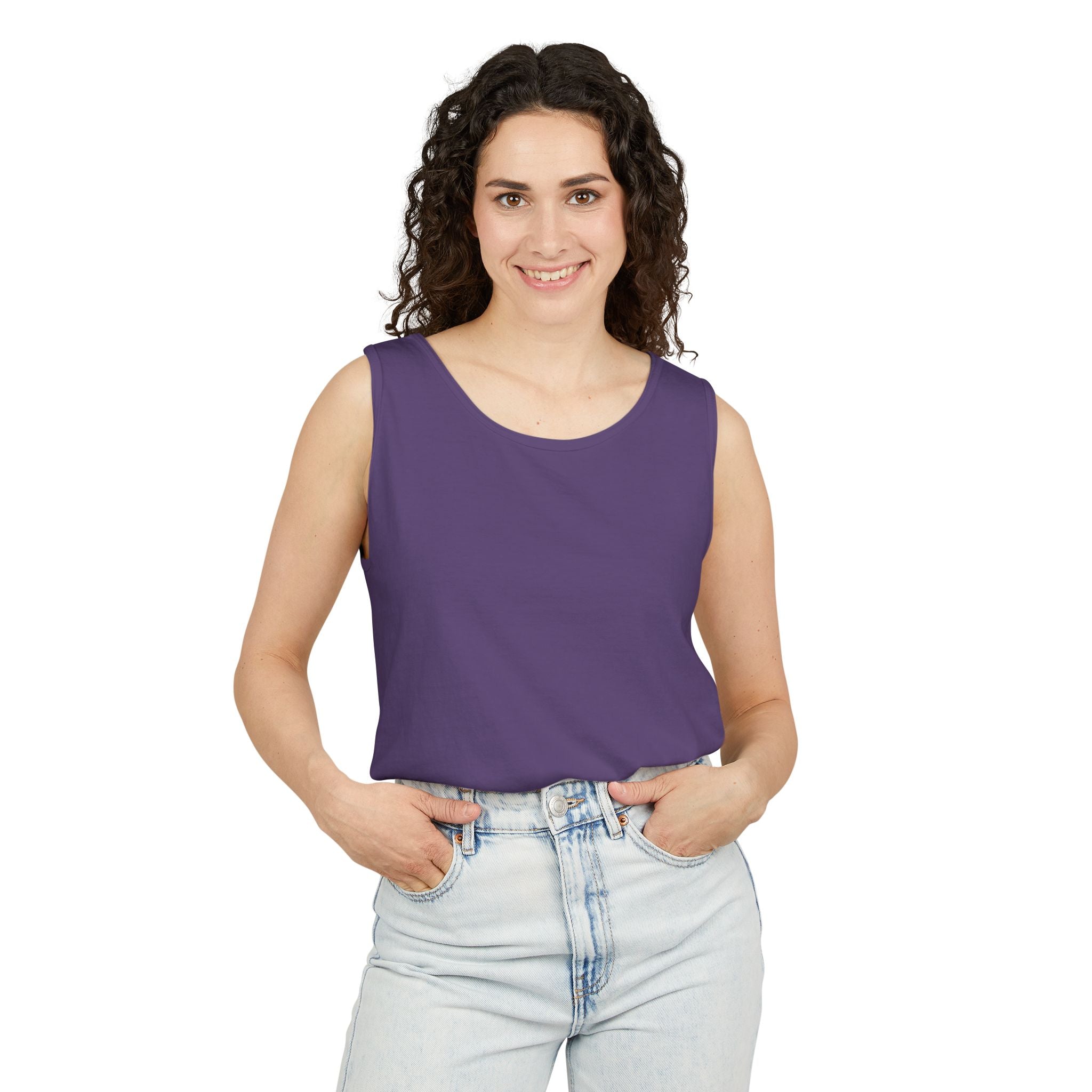 Summer Vibes Unisex Tank Top - Retro Sun Graphic