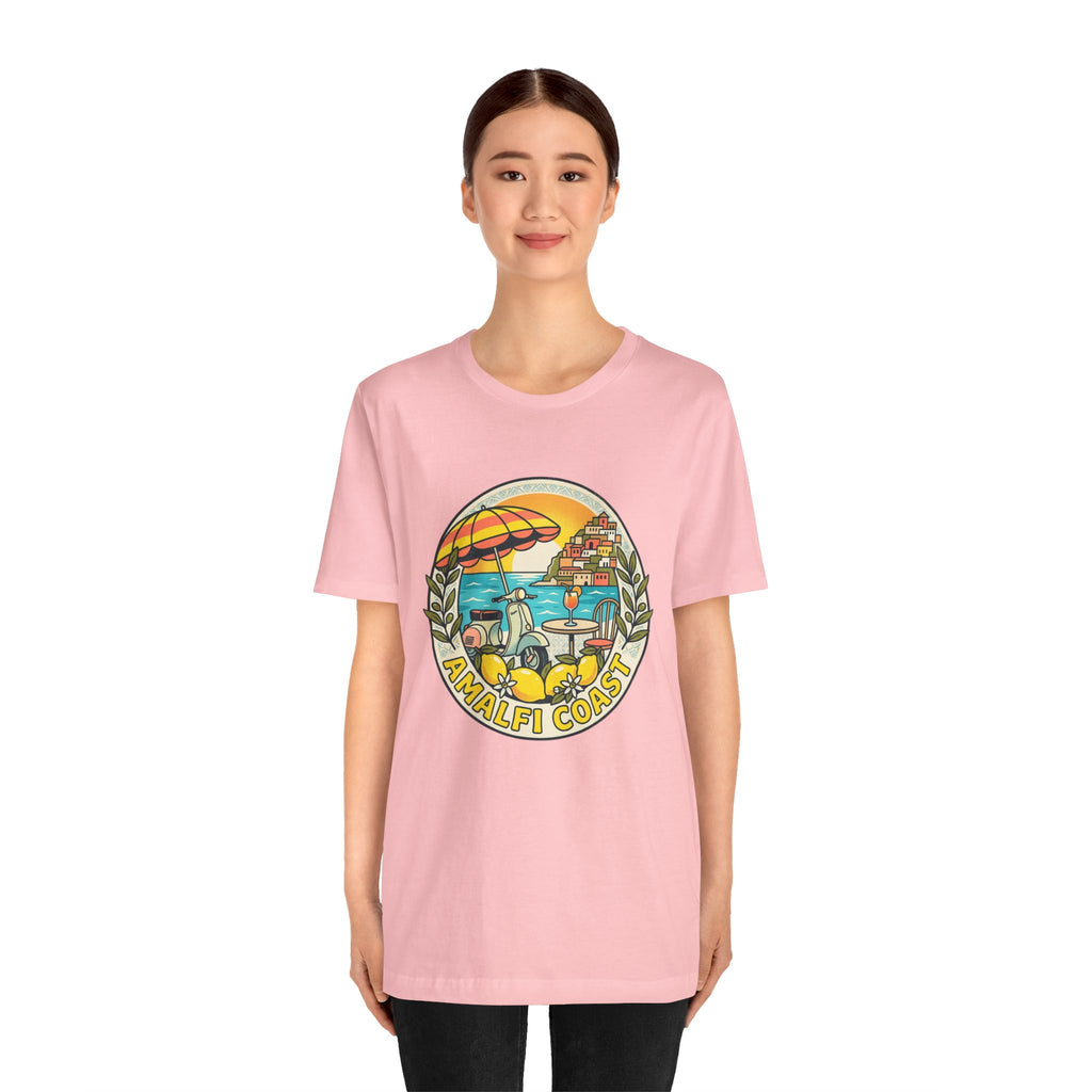 Amalfi Coast Vintage Travel Tee — Scenic Lemon & Vespa Graphic