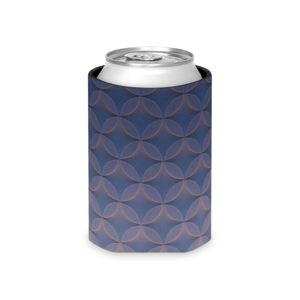 Can Cooler — Geometric Pastel Circle Pattern Neoprene Cooler