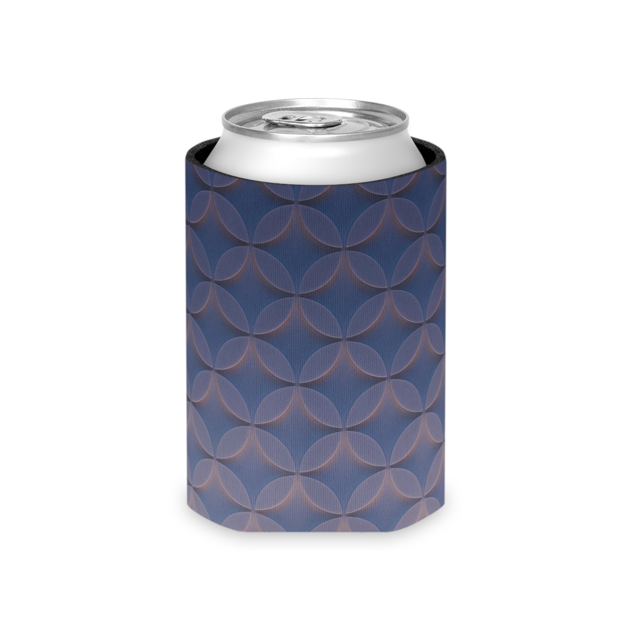 Can Cooler — Geometric Pastel Circle Pattern Neoprene Cooler