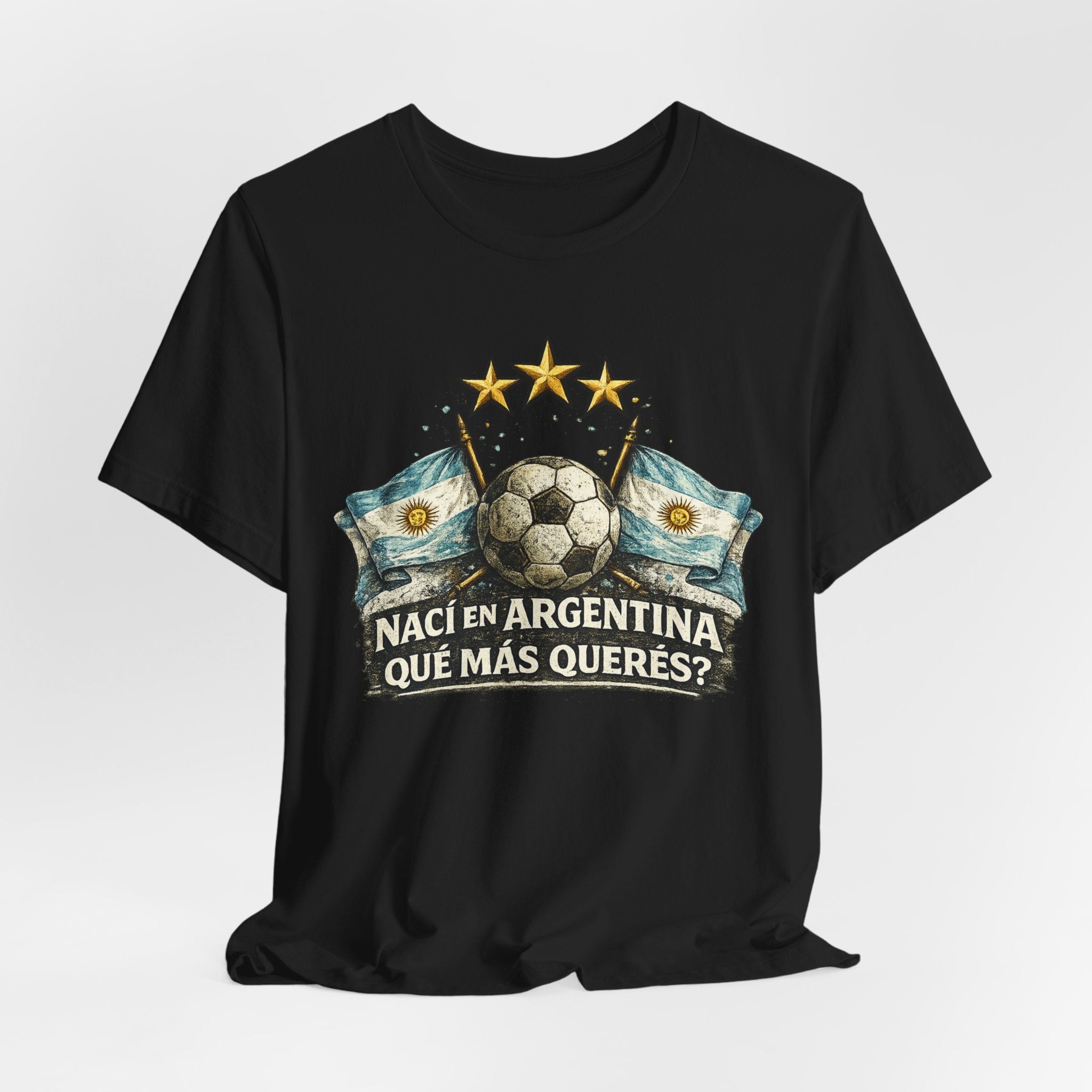 Argentina Soccer T-Shirt — "Nací en Argentina, ¿Qué más querés?" Vintage Football Tee