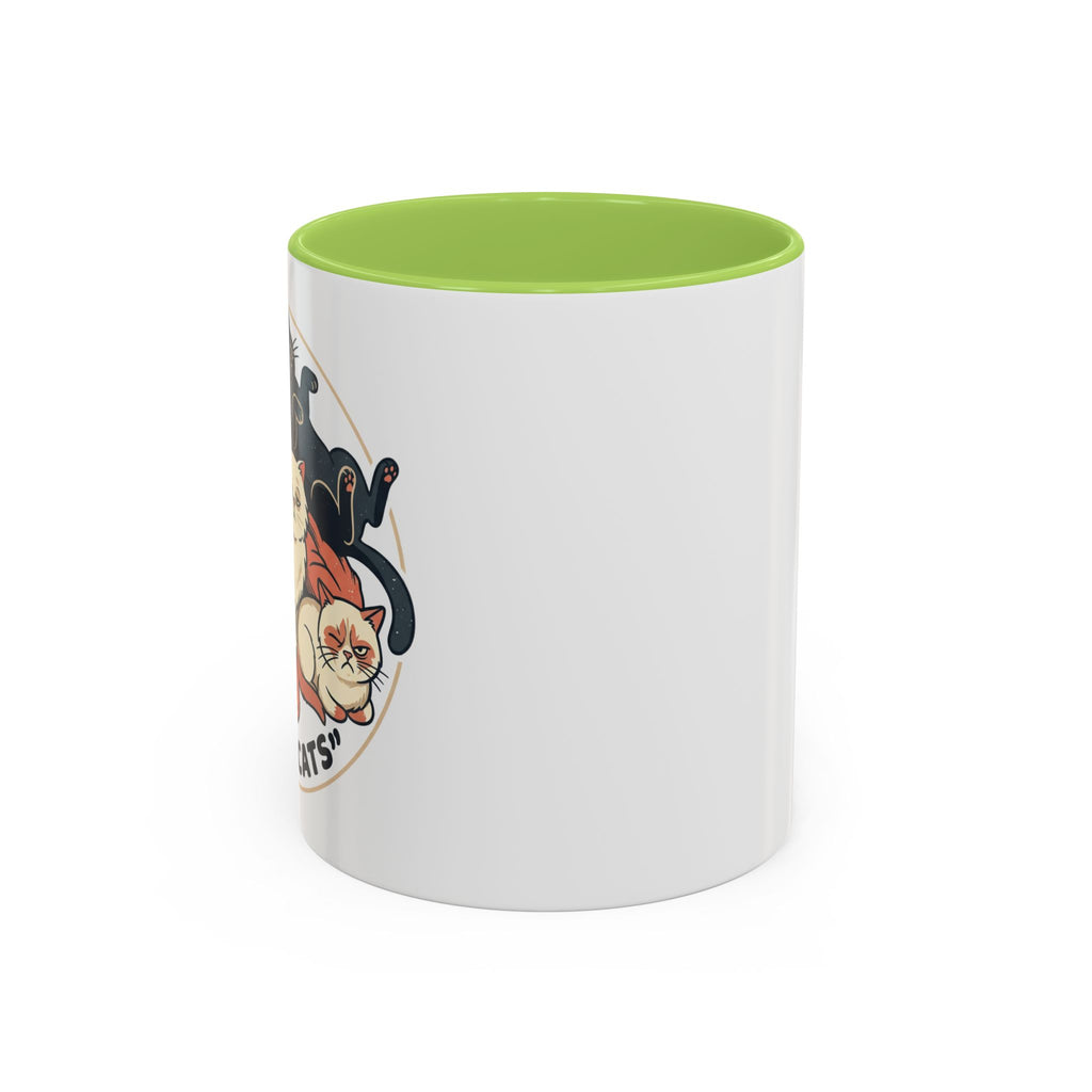 Cat Jester Accent Coffee Mug – Whimsical Vintage Cat Illustration (11/15oz)