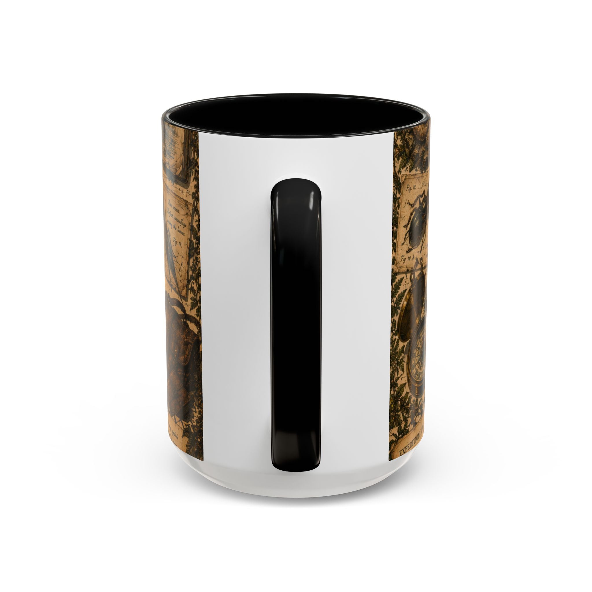 Vintage Natural History Coffee Mug — Botanical & Fossil Illustration Accent Mug