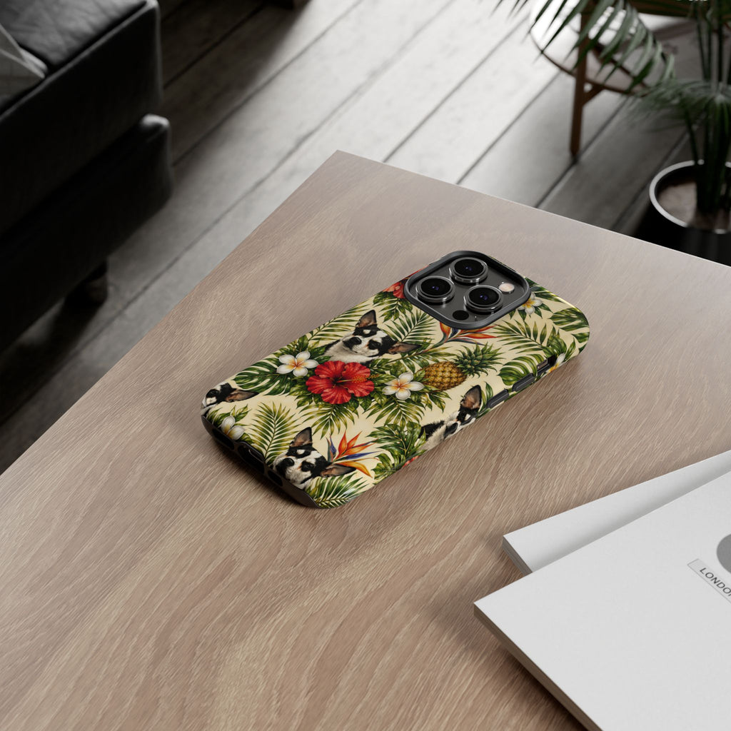 Tropical chihuahua Phone Case — Floral Pineapple Protective Tough Case