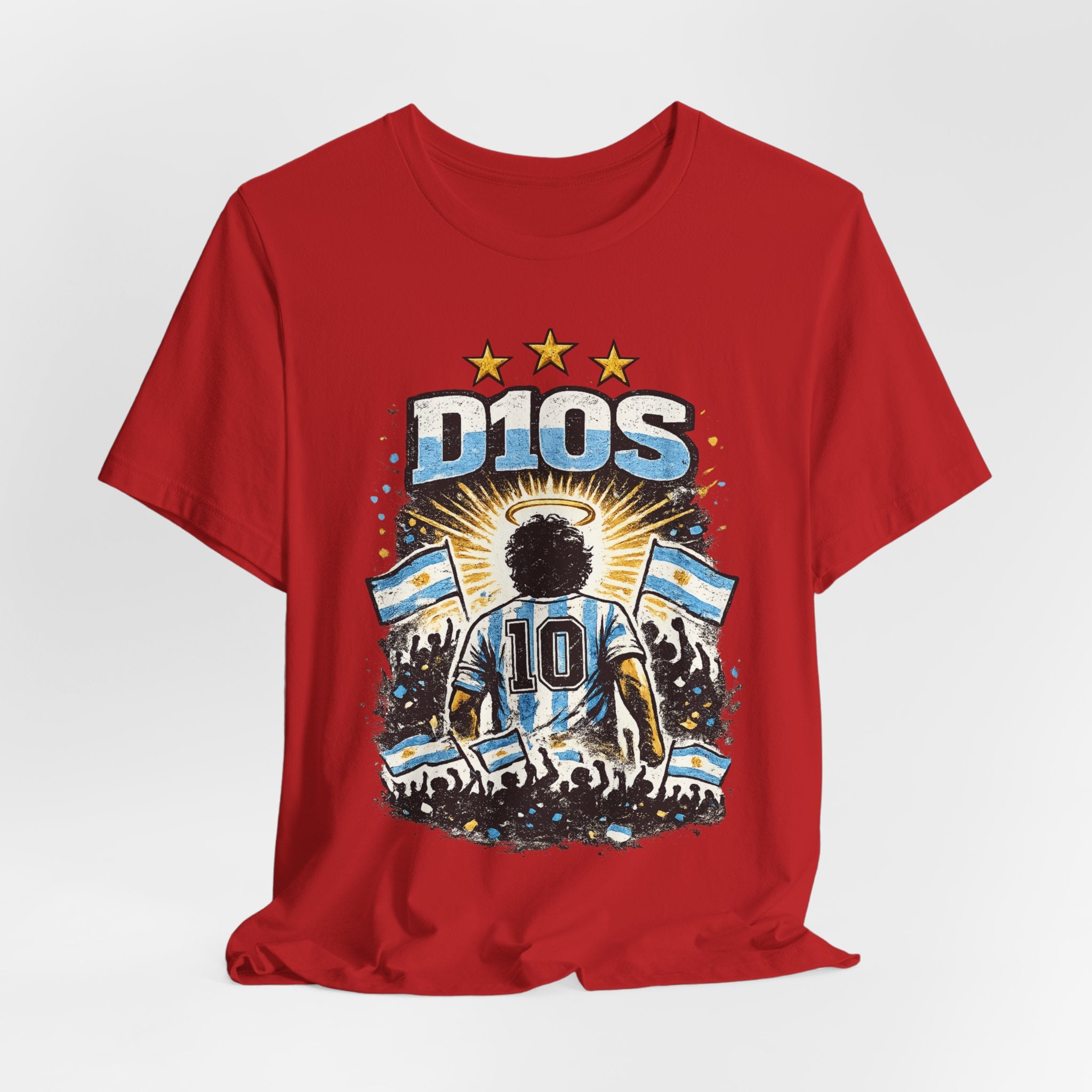 Dios 10 Argentina Soccer Tee — Maradona Tribute Football Shirt