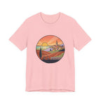 Sunset Tuscan Landscape T-Shirt — Vintage Italian Countryside Graphic Tee