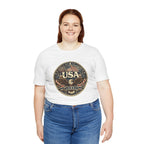 USA Eagle Vintage Patriotic T-Shirt — American Flag Graphic Tee