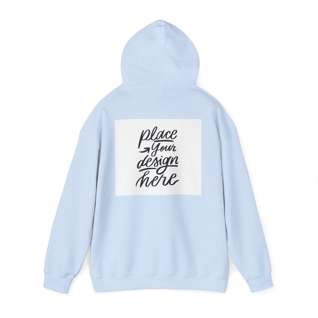 Classic Hoodie with Centered Design – 'Place Your Design Here'