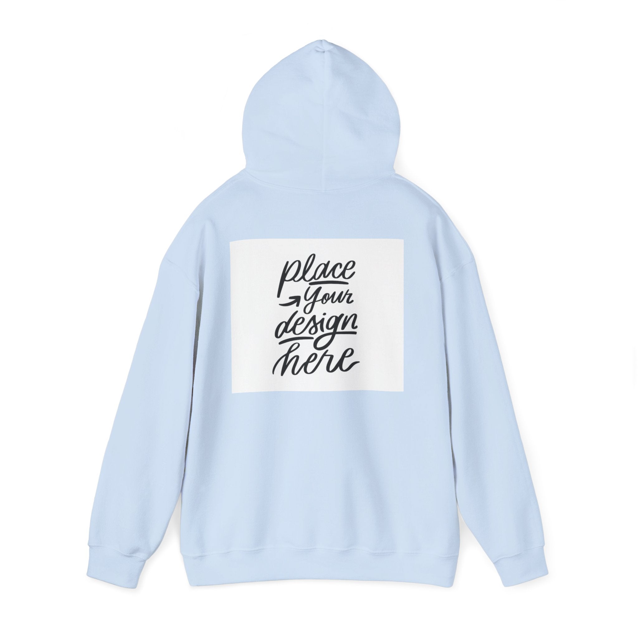 Classic Hoodie with Centered Design – 'Place Your Design Here'