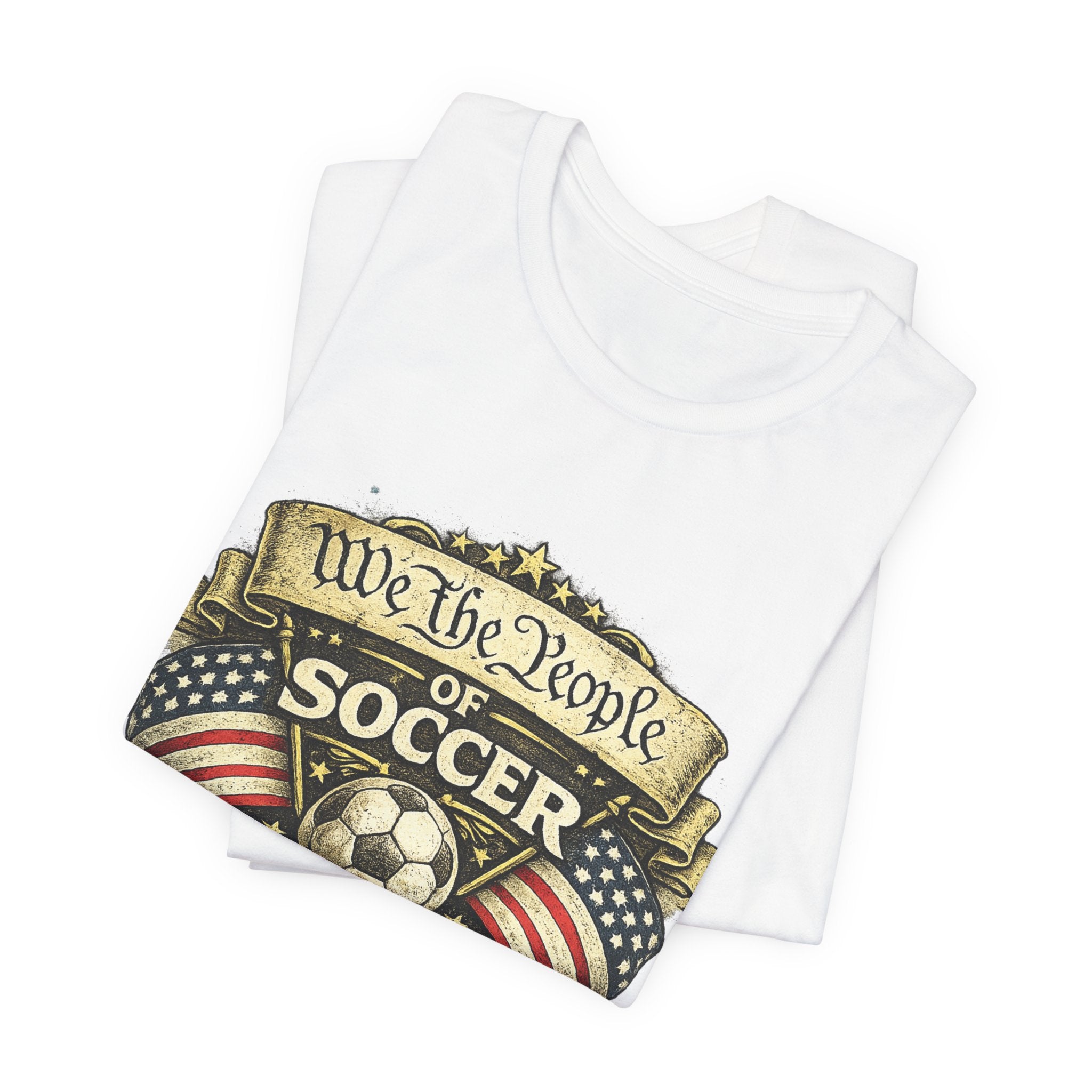 We The People of Soccer T-Shirt — American Flag Vintage Soccer Tee
