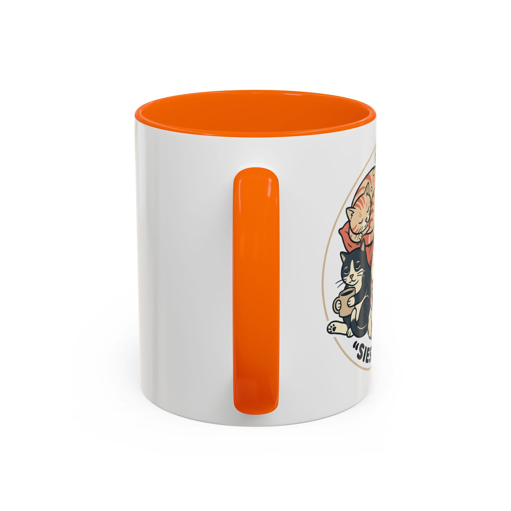 Cat Jester Accent Coffee Mug – Whimsical Vintage Cat Illustration (11/15oz)