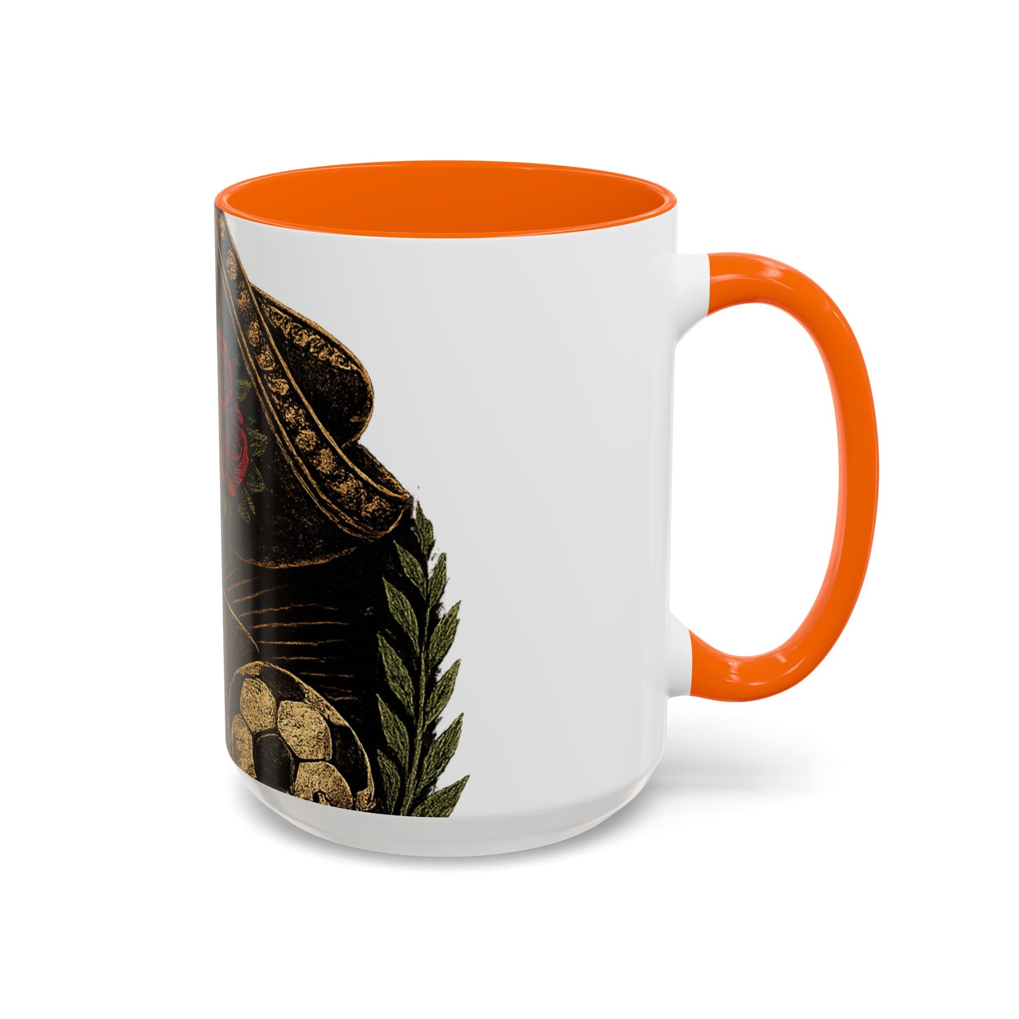 Day of the Dead Soccer Skull Accent Mug — 11/15oz