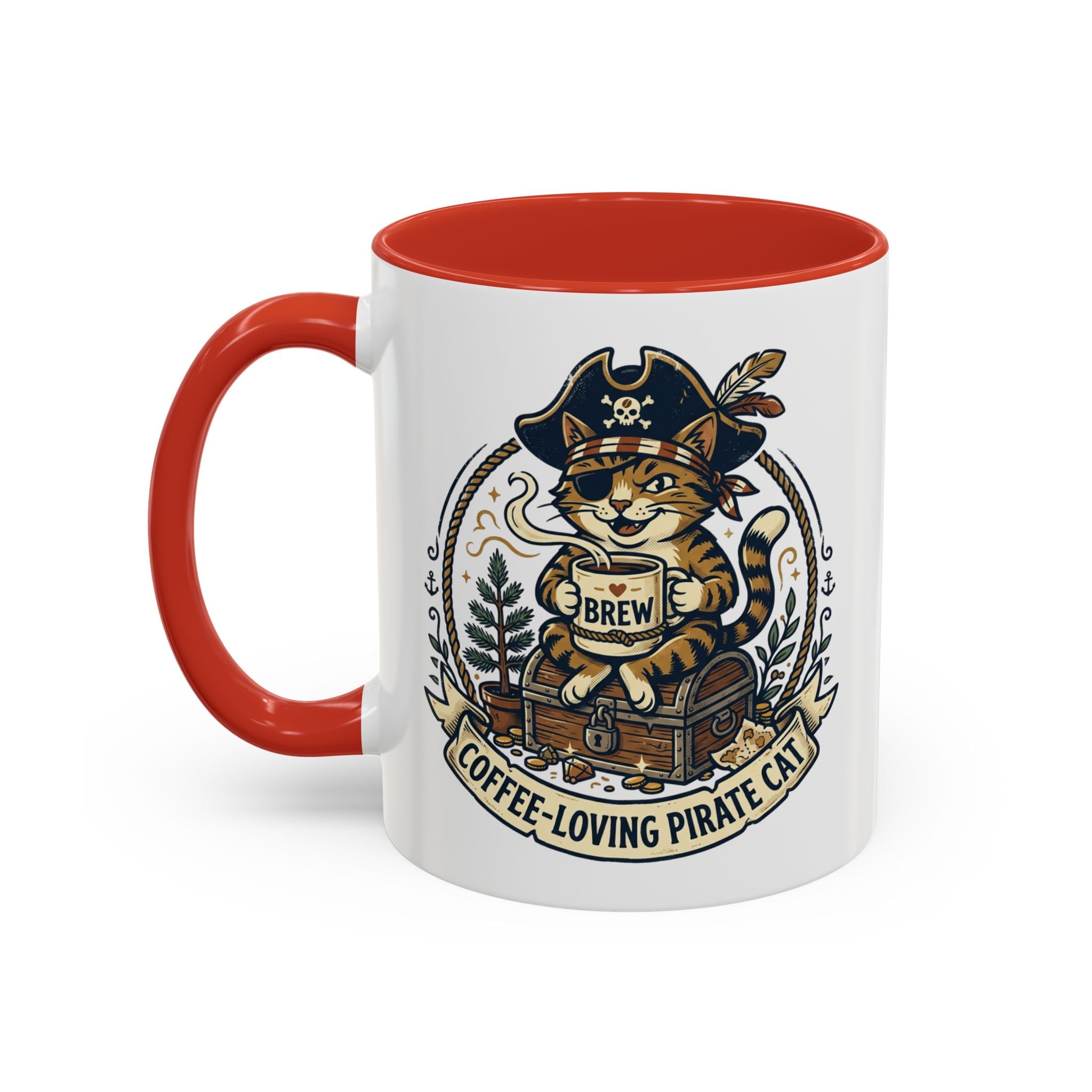 Vintage Sailor Anchor Coffee Mug — Nautical Tattoo Accent Mug (11/15oz)