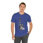 Statue of Liberty Graphic Tee — Black & White NYC Landmark T-Shirt