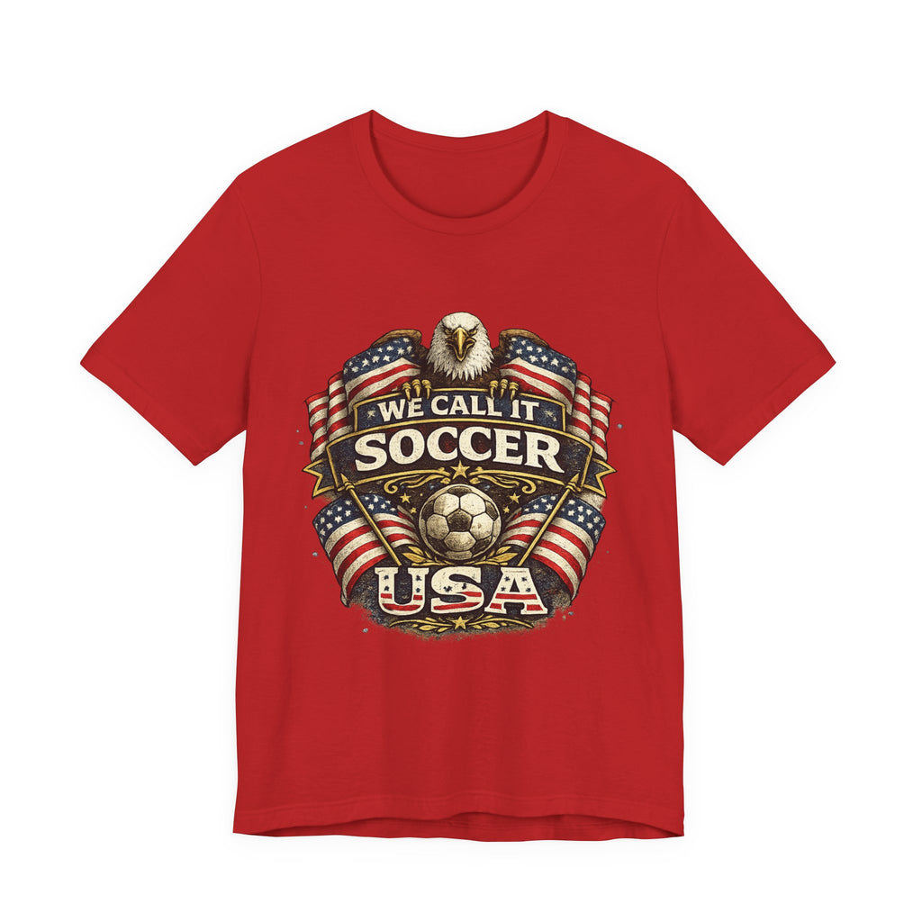 We Call It Soccer USA T-Shirt – Patriotic Eagle Soccer Tee