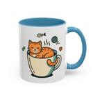 Cat in Cup Coffee Mug — Cute Cat Lover Accent Mug (11/15oz)