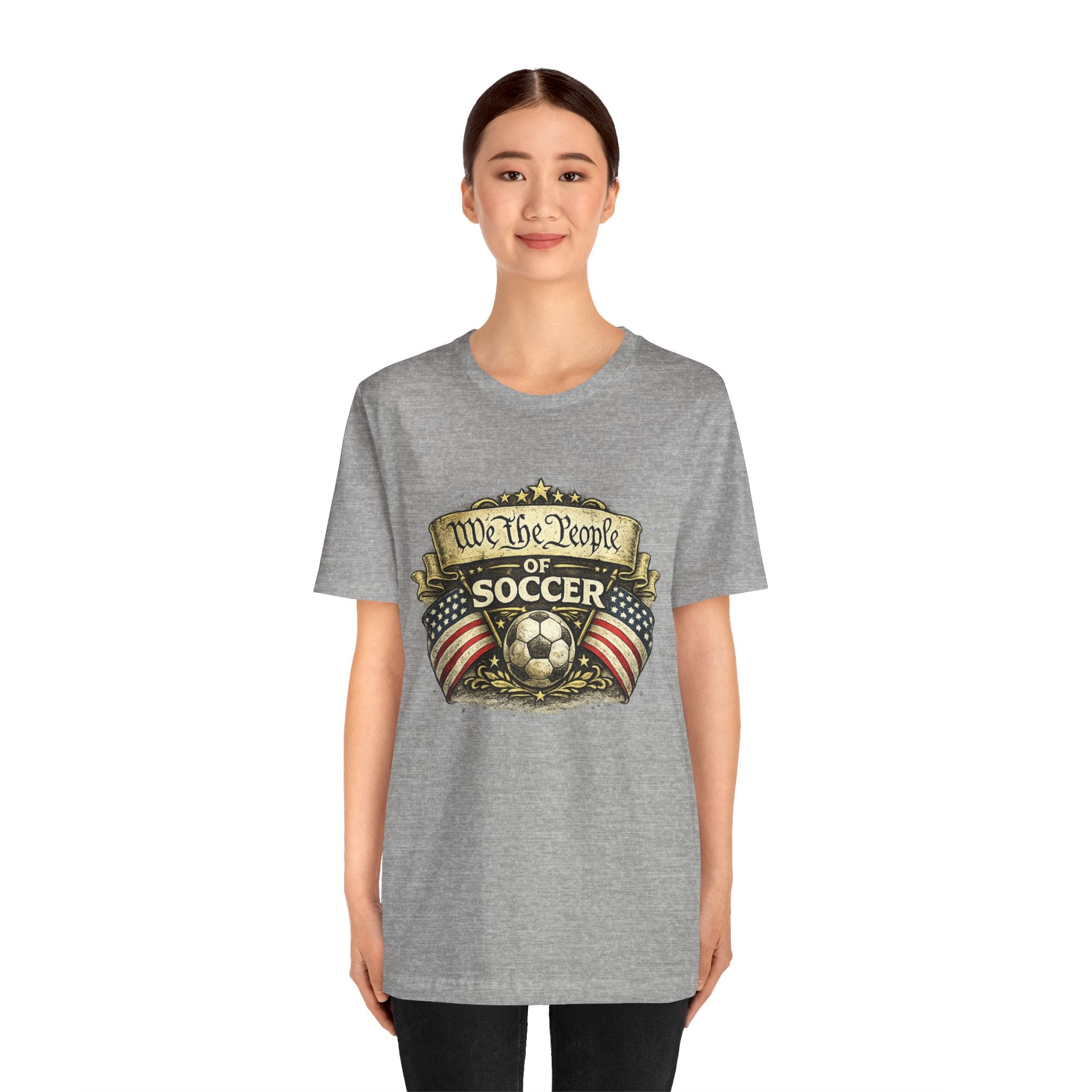 We The People of Soccer T-Shirt — American Flag Vintage Soccer Tee