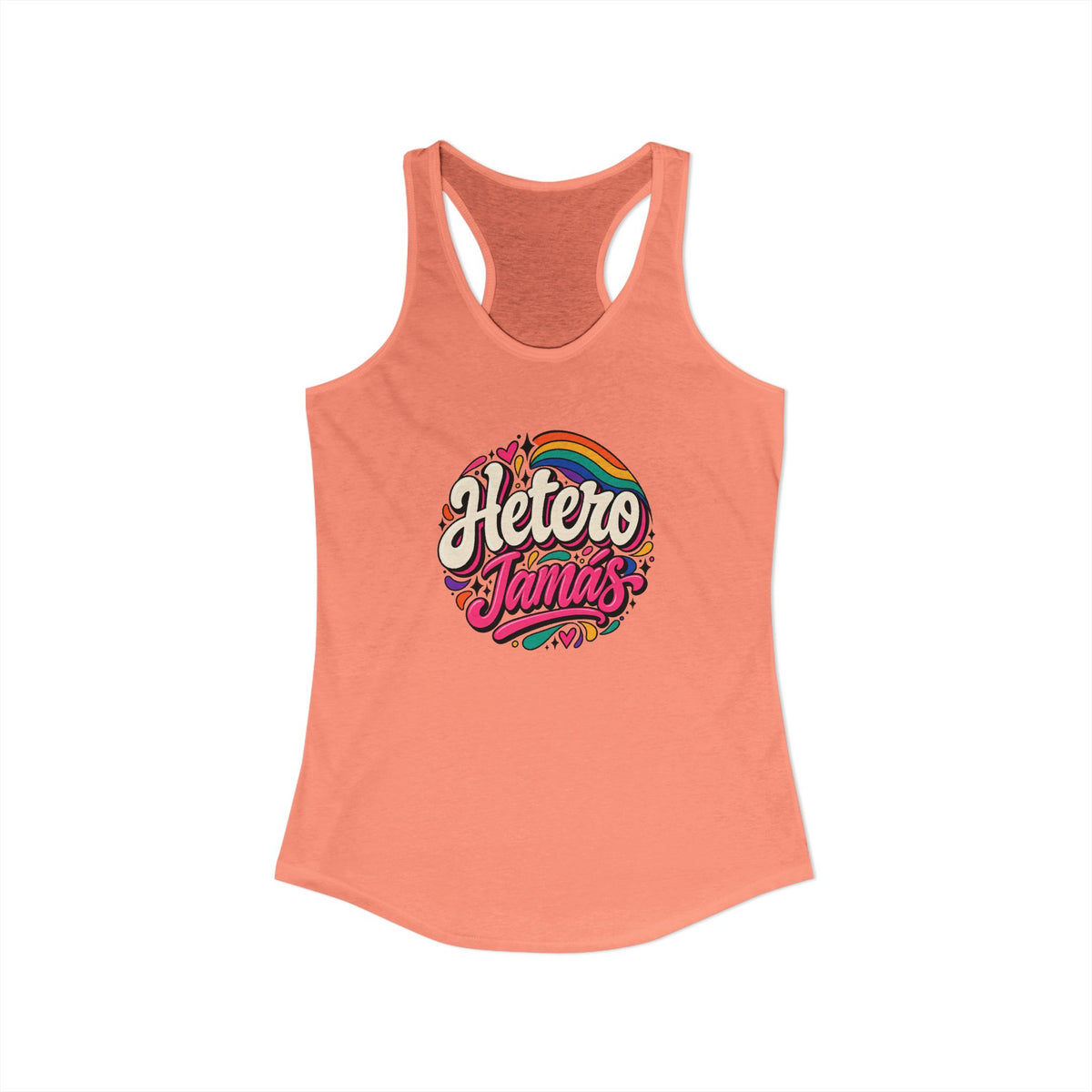 Women's Ideal Racerback Tank - "Hetero Jamás"