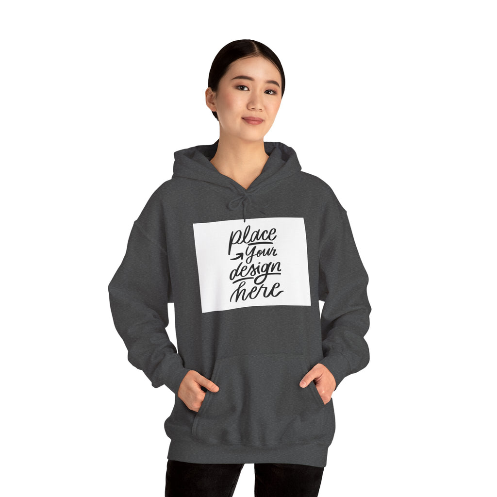 Classic Hoodie with Centered Design – 'Place Your Design Here'