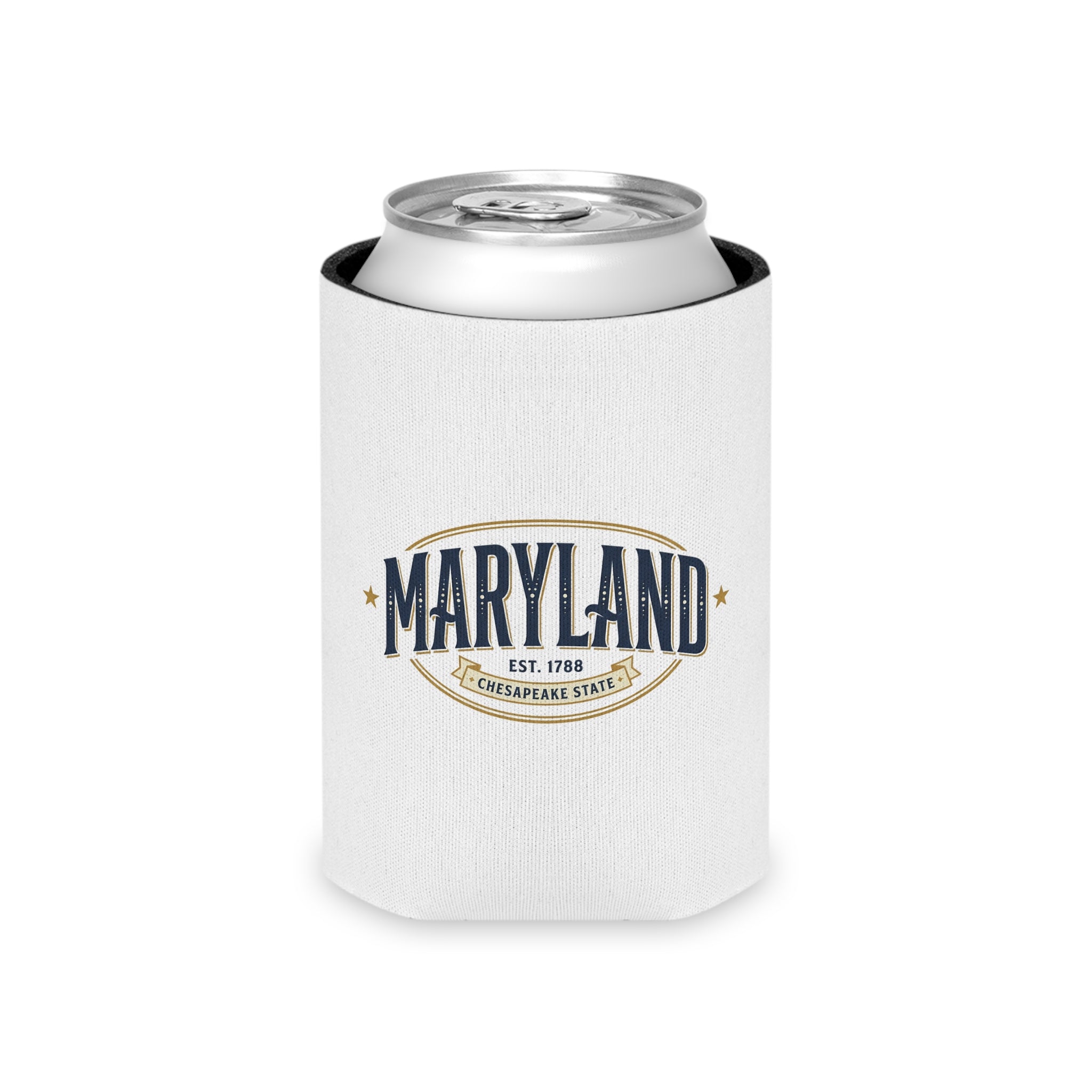 Maryland Can Cooler – Retro Chesapeake States Beverage Koozie
