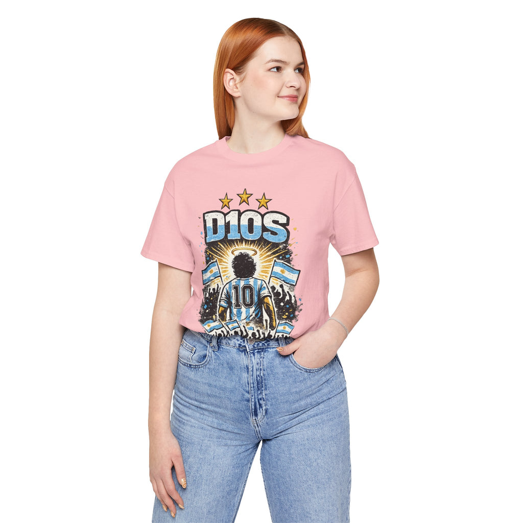 Dios 10 Argentina Soccer Tee — Maradona Tribute Football Shirt