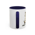 Cat Lover Coffee Mug – Cute Cat Illustration ‘Coffee’ Accent Ceramic Mug (11/15oz)