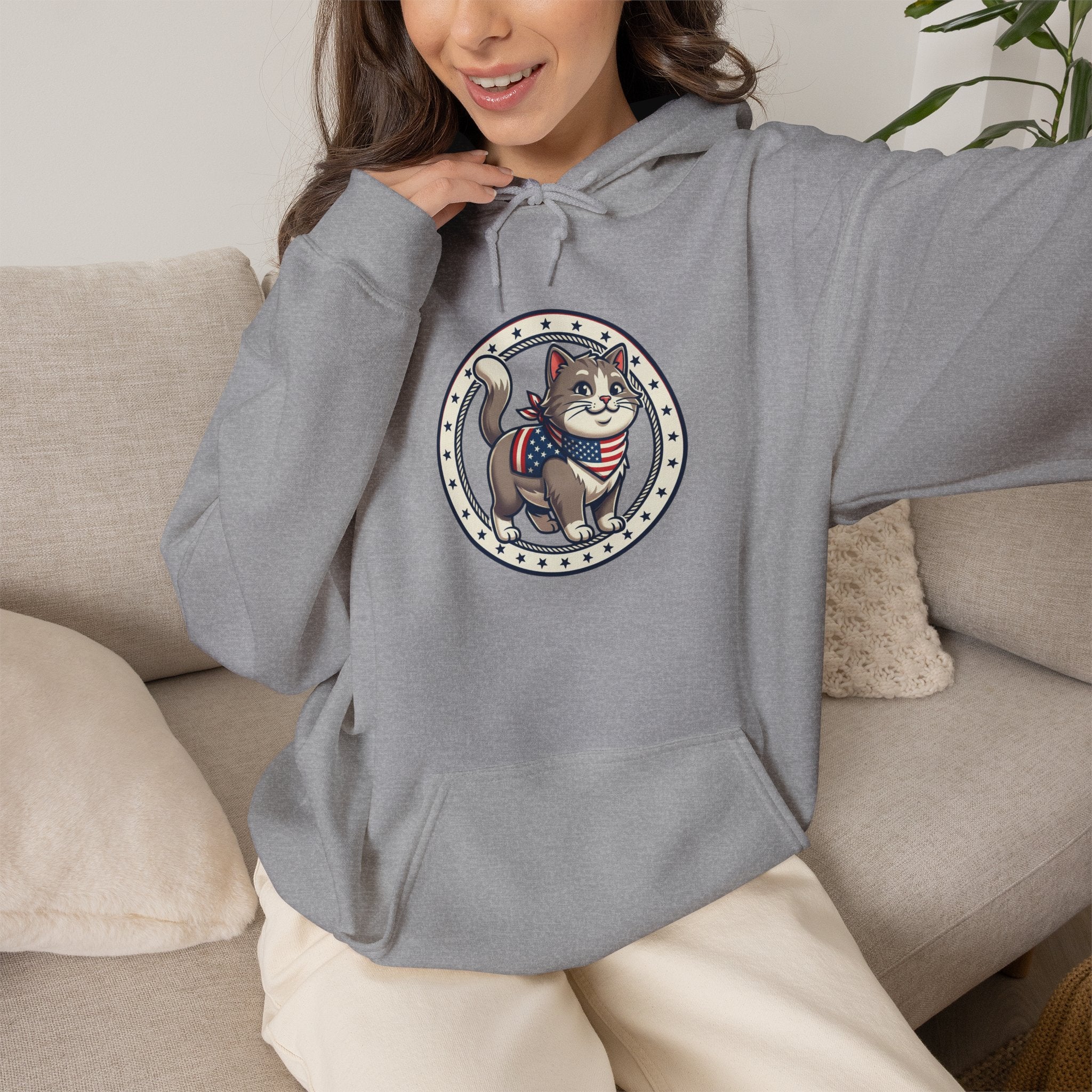 Patriotic Cat Hoodie