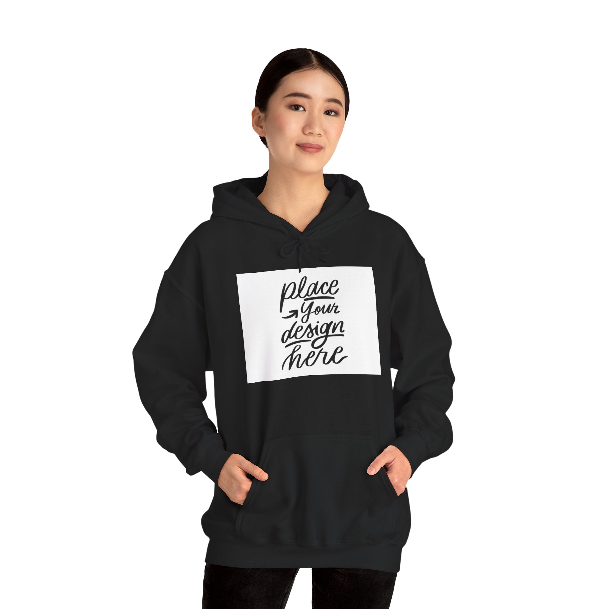 Classic Hoodie with Centered Design – 'Place Your Design Here'