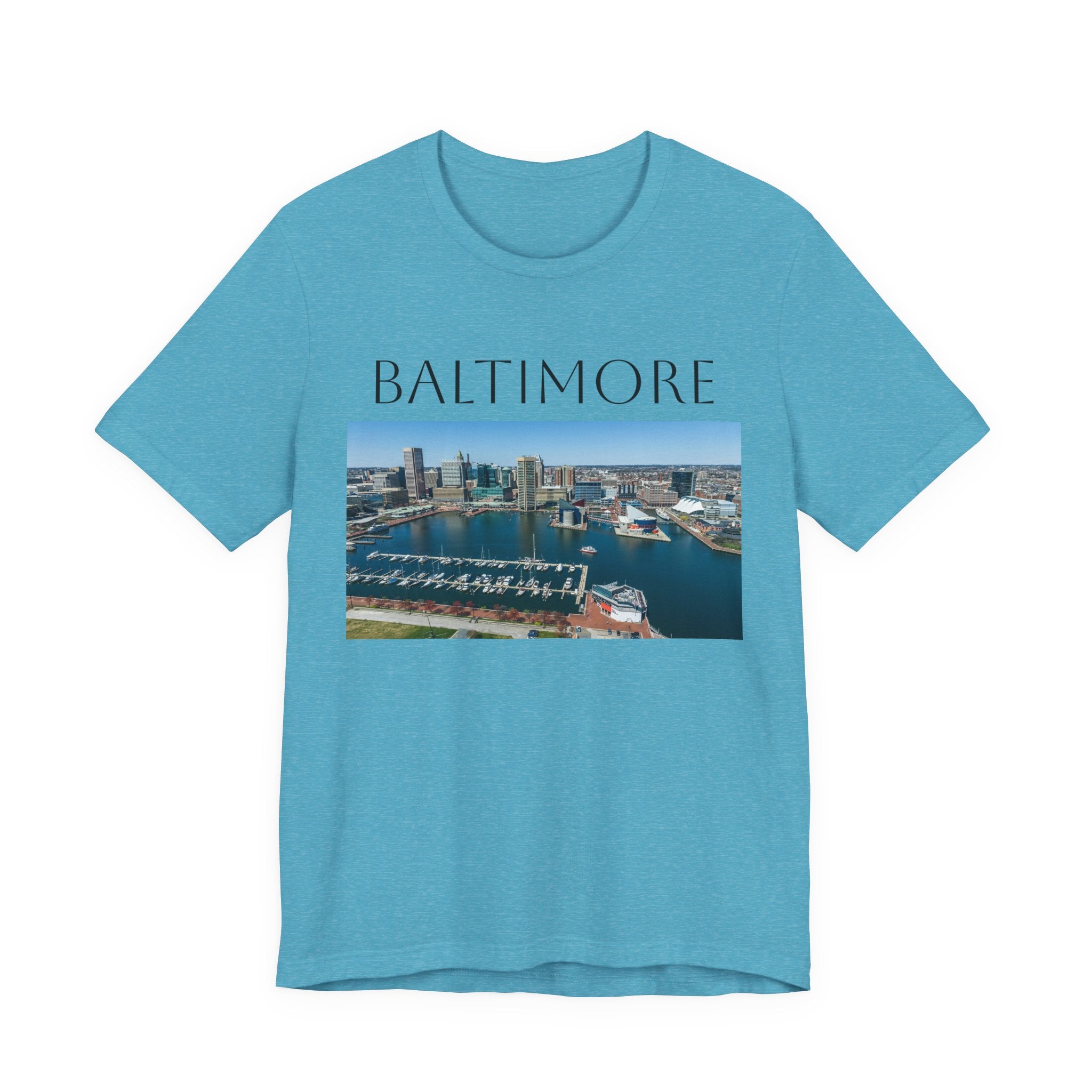 Baltimore Skyline Photo Tee — Inner Harbor Cityscape T-Shirt
