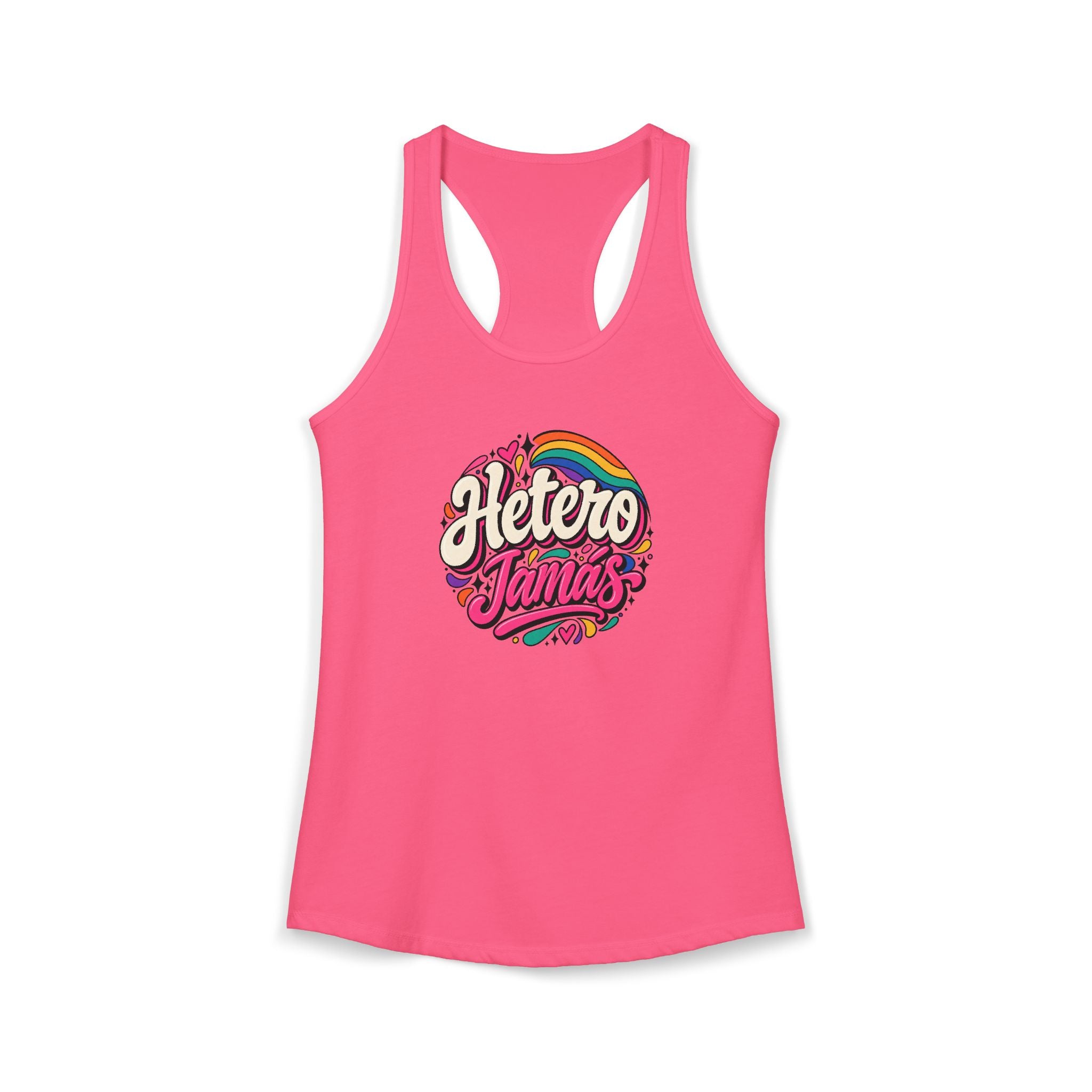 Women's Ideal Racerback Tank - "Hetero Jamás"
