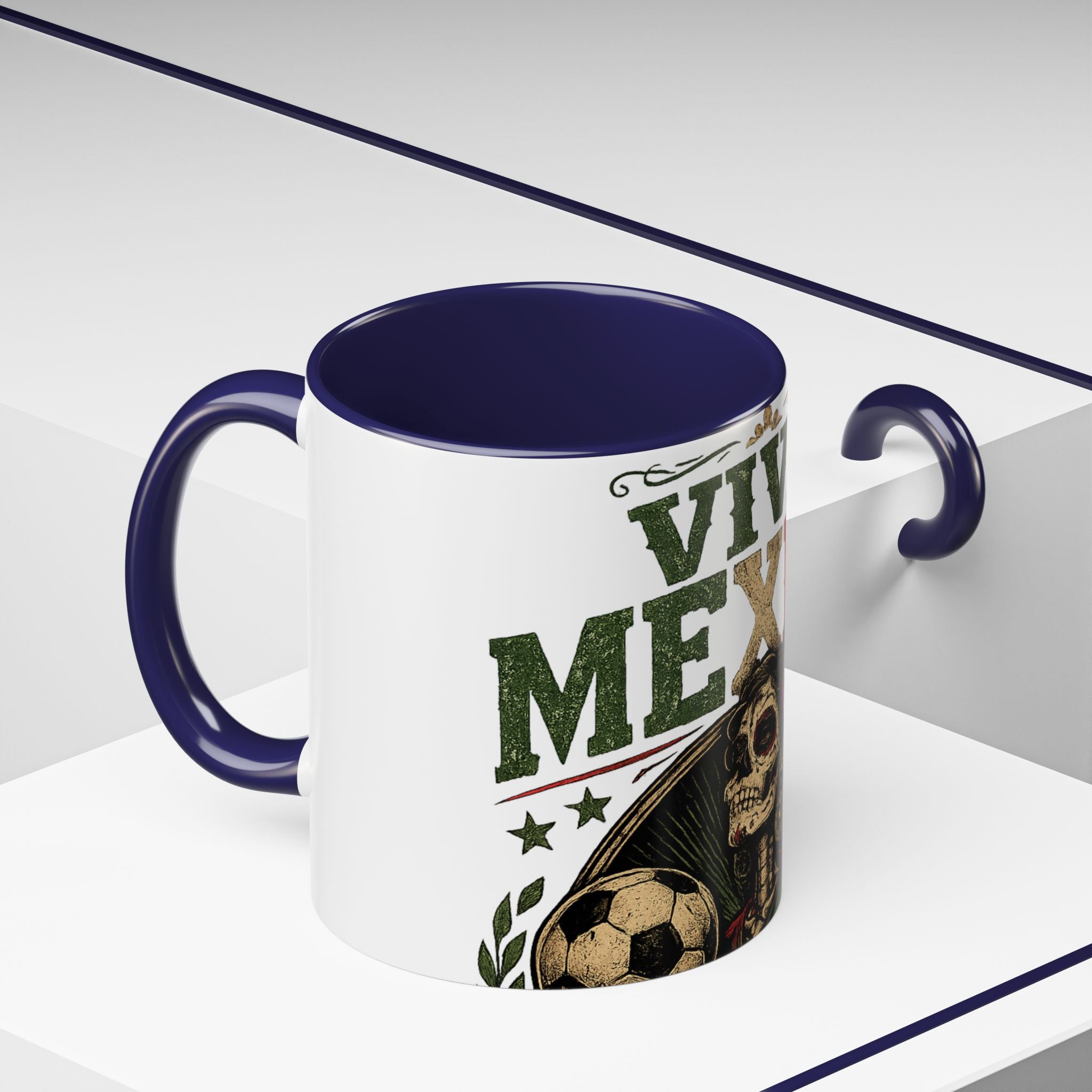 Viva Mexico Accent Coffee Mug — Day of the Dead Skeleton Design (11/15oz)