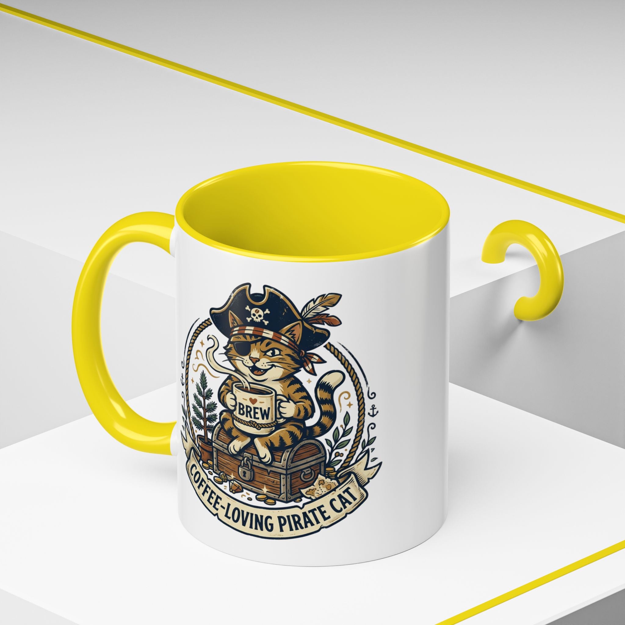 Vintage Sailor Anchor Coffee Mug — Nautical Tattoo Accent Mug (11/15oz)