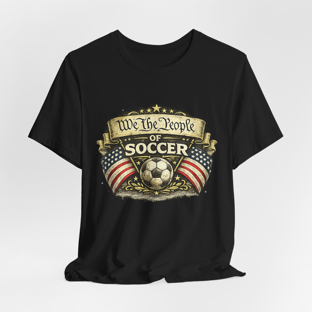 We The People of Soccer T-Shirt — American Flag Vintage Soccer Tee