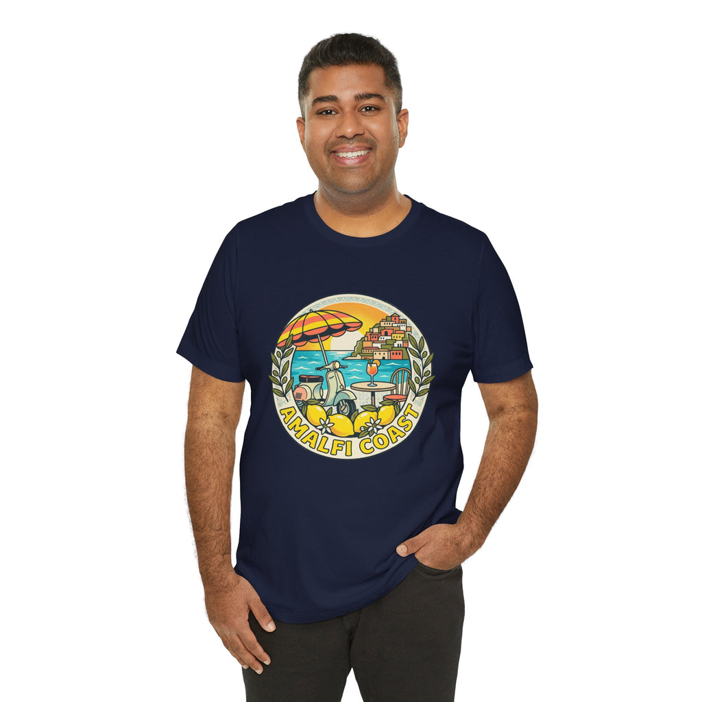 Amalfi Coast Vintage Travel Tee — Scenic Lemon & Vespa Graphic