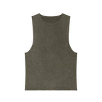 Summer Vibes Stonewash Tank Top — Retro Sunset Graphic Tank