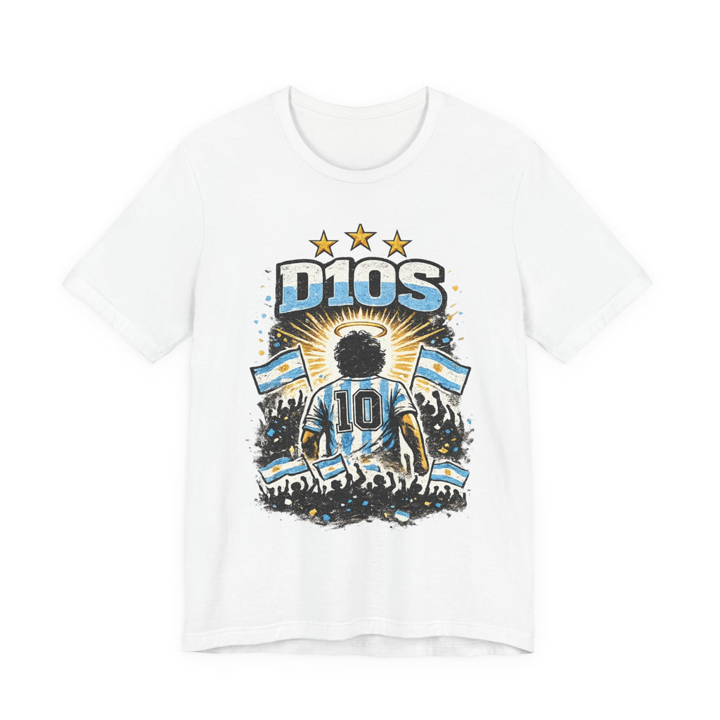 Dios 10 Argentina Soccer Tee — Maradona Tribute Football Shirt