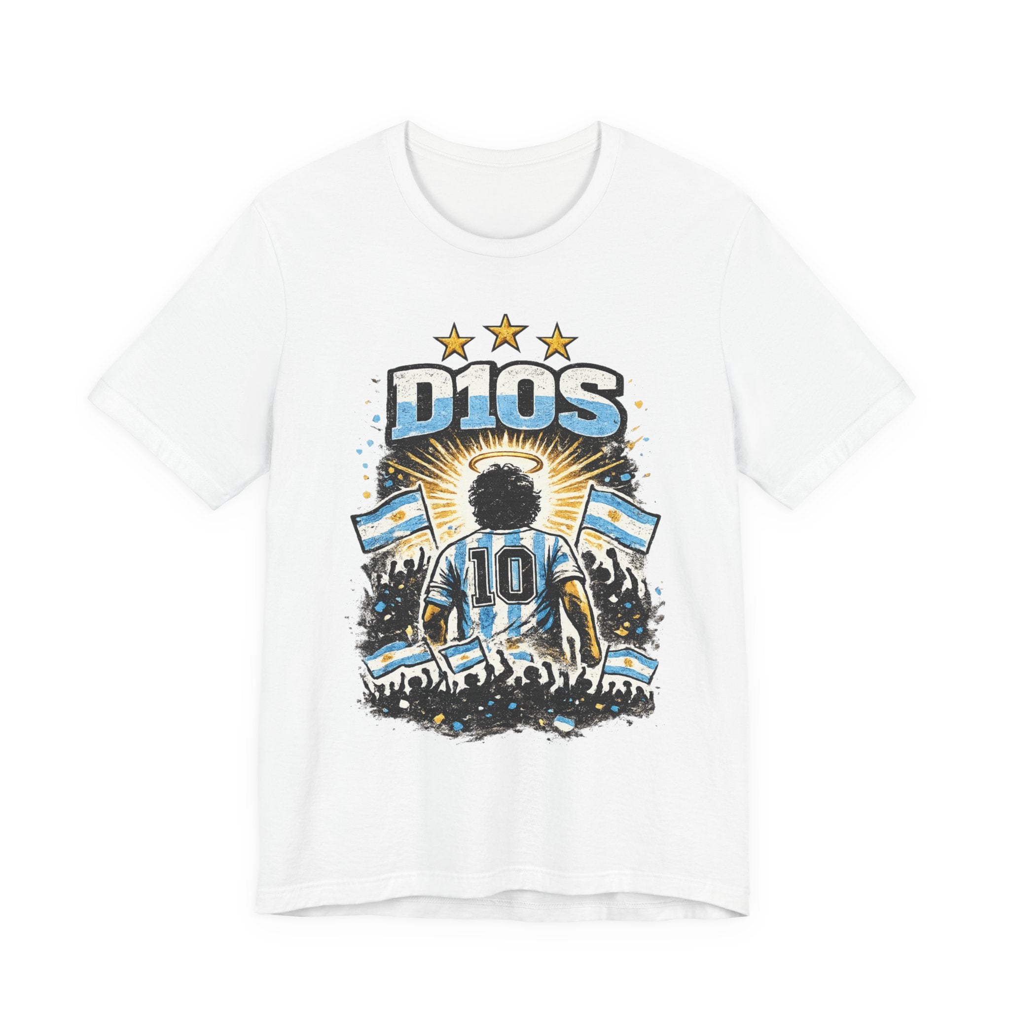 Dios 10 Argentina Soccer Tee — Maradona Tribute Football Shirt