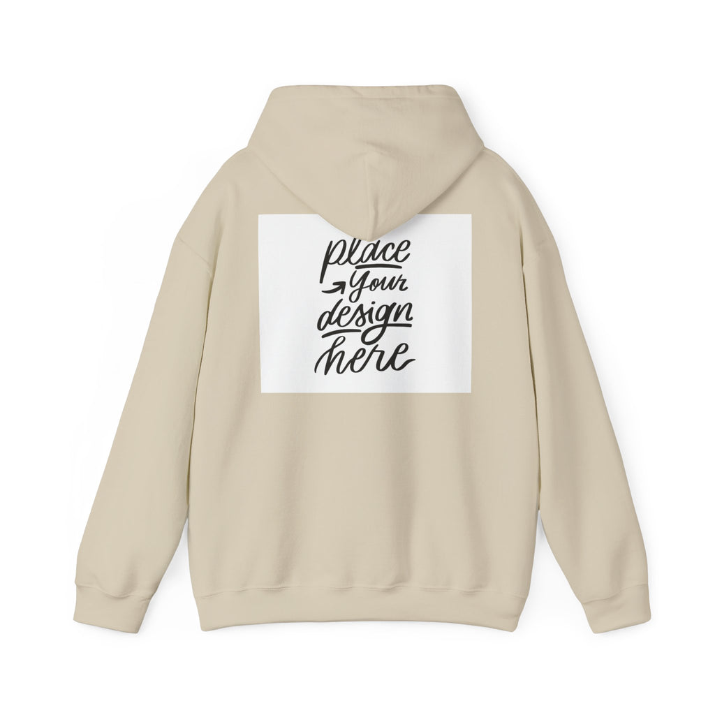 Classic Hoodie with Centered Design – 'Place Your Design Here'