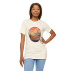 Sunset Tuscan Landscape T-Shirt — Vintage Italian Countryside Graphic Tee