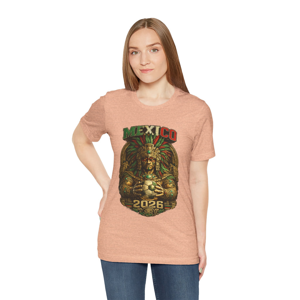 Mexico 2026 Aztec Warrior T-Shirt — Vintage Mexican Pride Soccer World Cup Tee