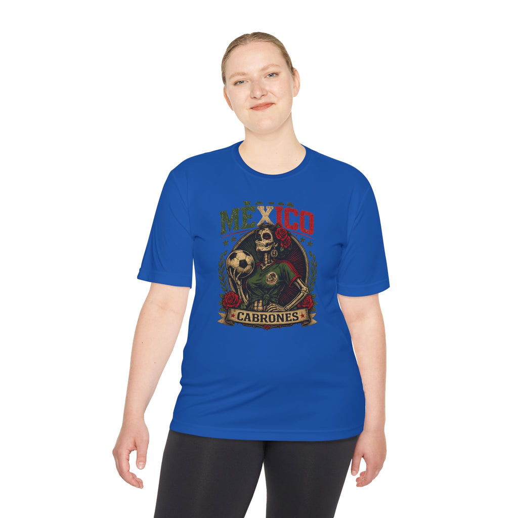 Mexico Cabrones Skull Soccer Tee — Mexican Pride Football T‑Shirt