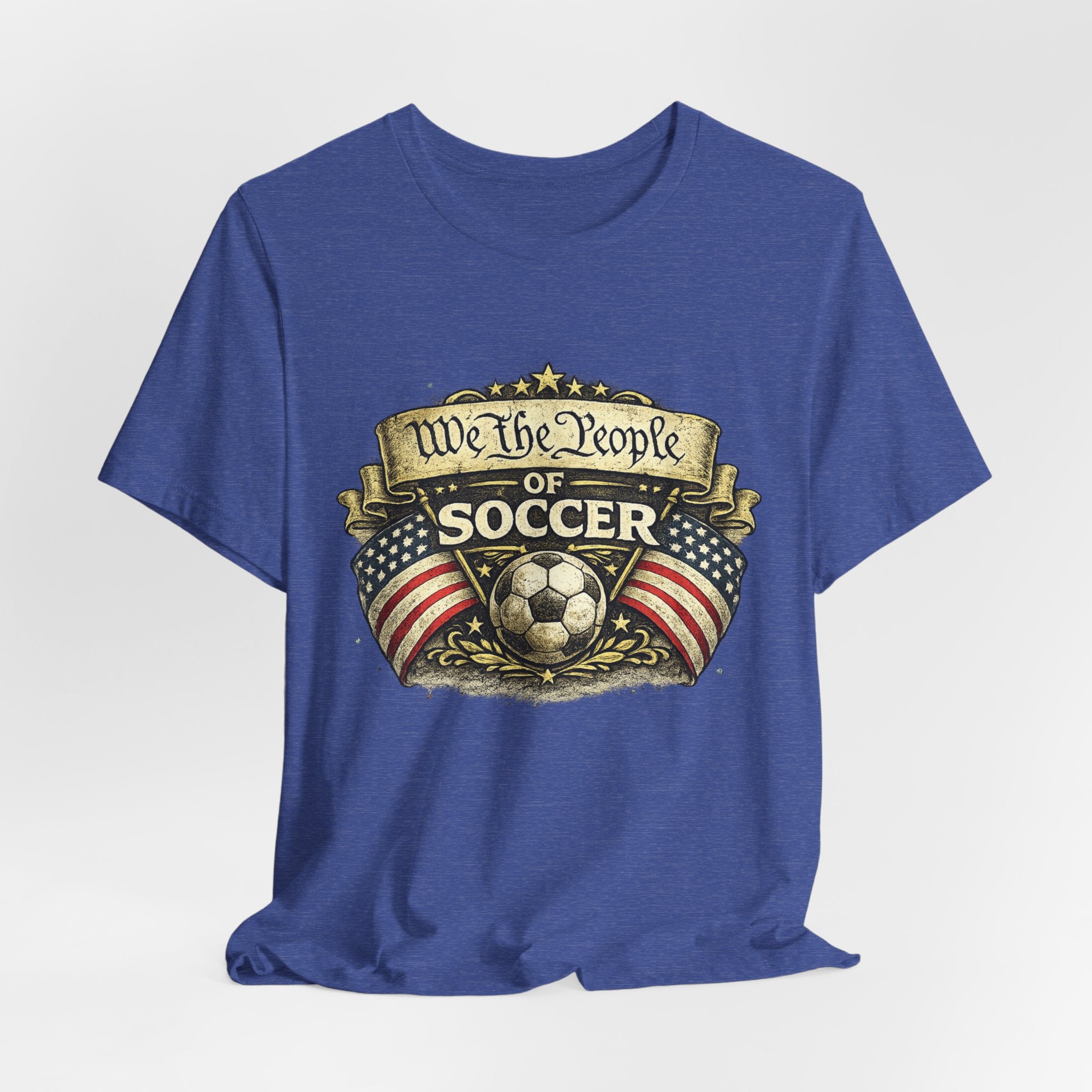 We The People of Soccer T-Shirt — American Flag Vintage Soccer Tee